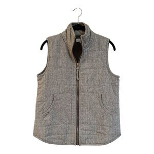 MUDPIE, WOMENS, HERRINGBONE, GOLD ZIPPERED VEST. SIZE S